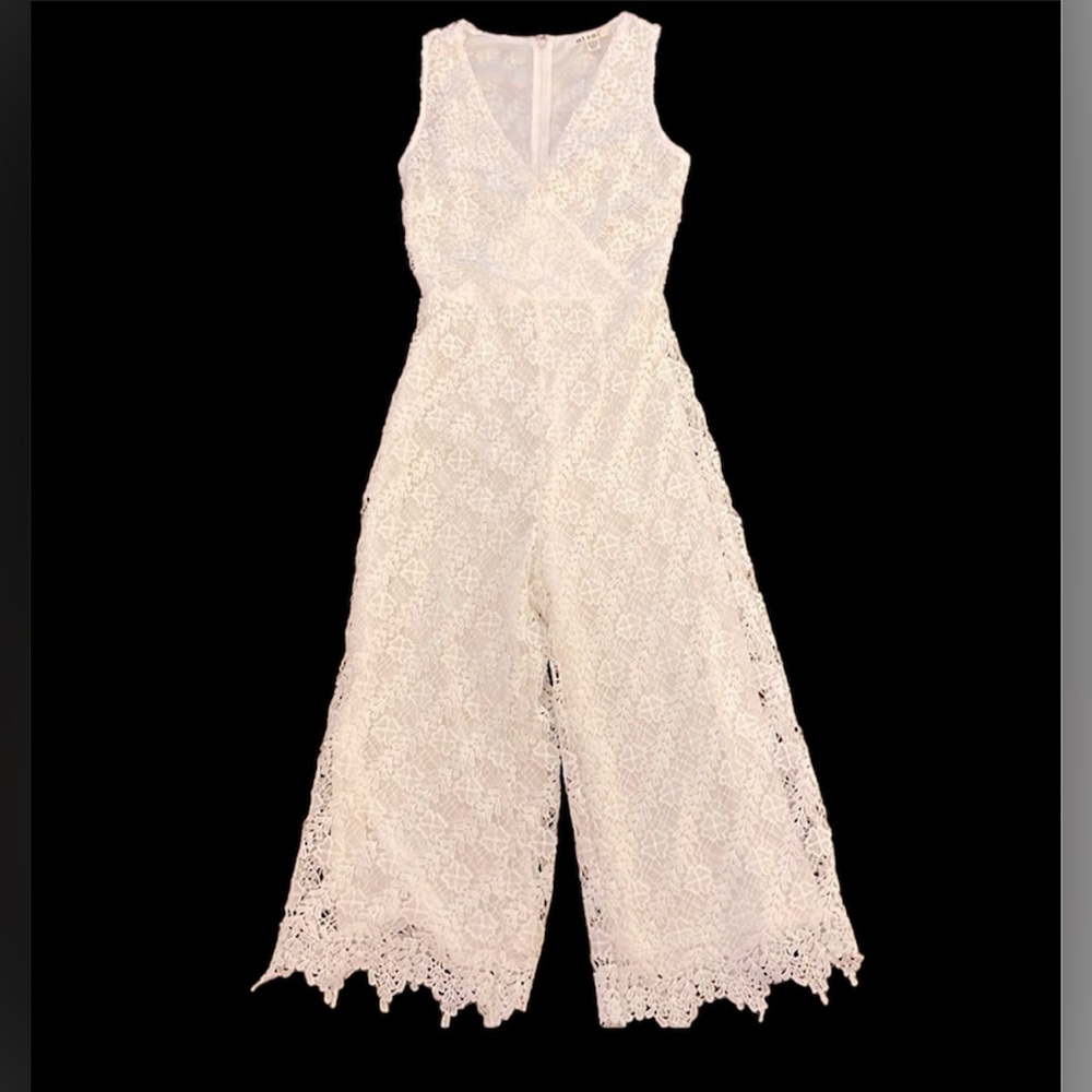 White Crocheted Jumpsuit